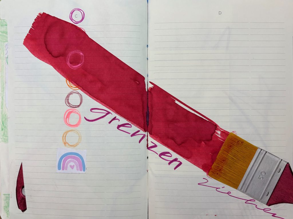 Grenzen setzen, hier mit Farbe