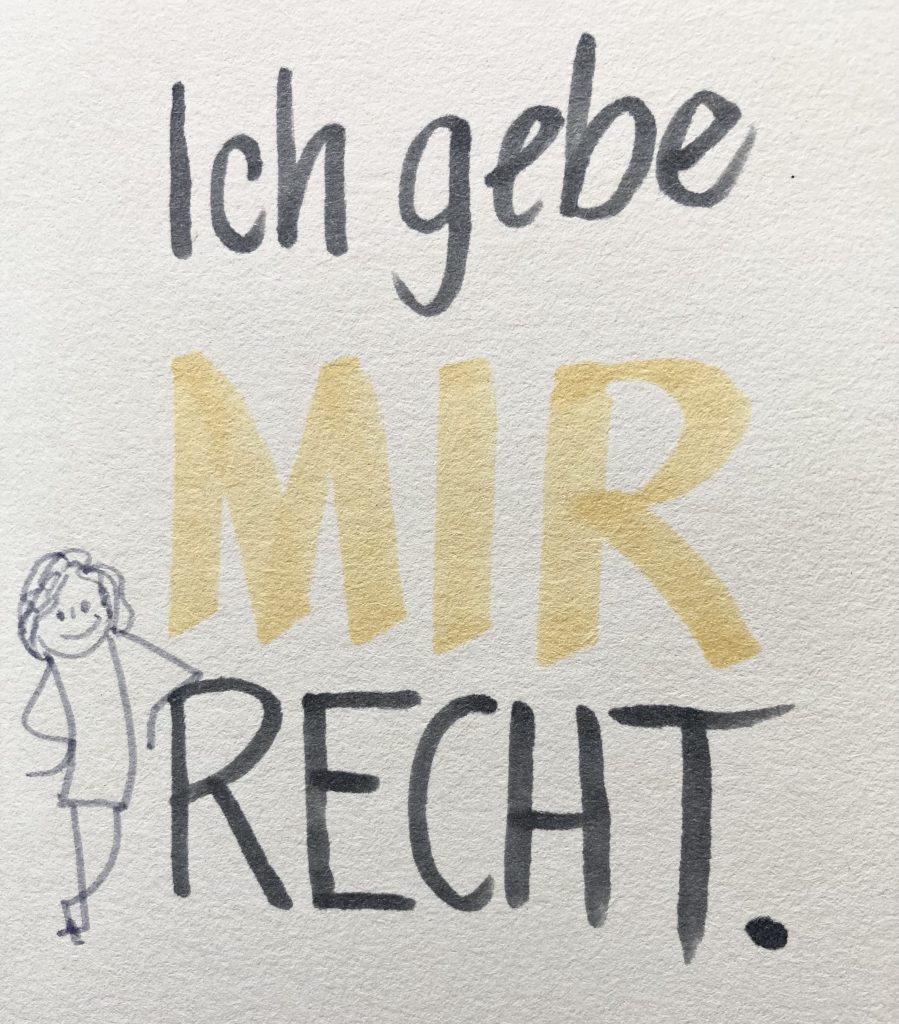 ich gebe mir recht